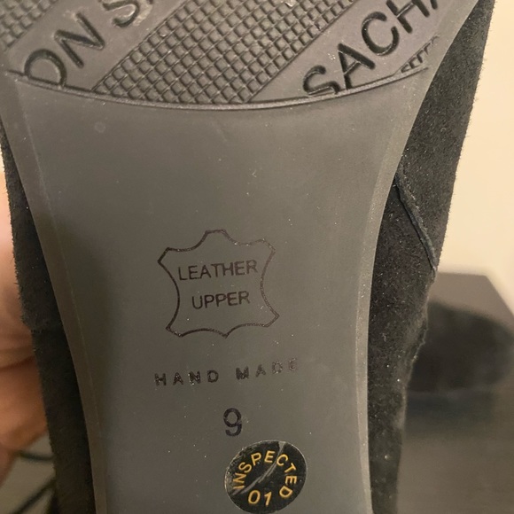 Sacha London Suede Leather Ankle Boots on Black - Picture 5 of 11